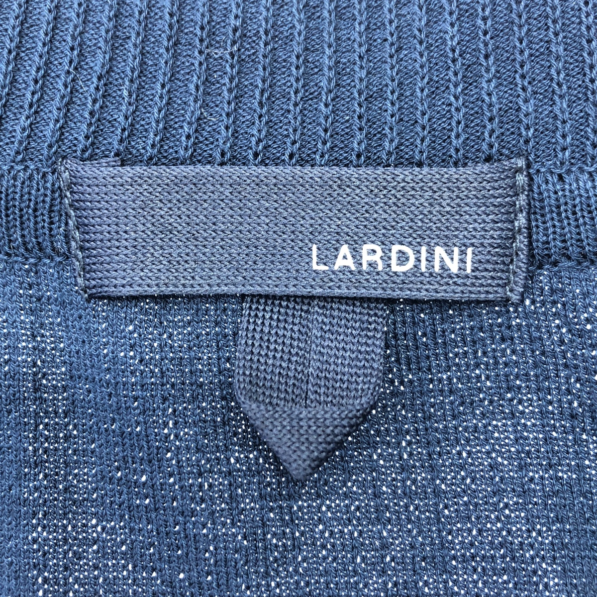 LARDINI / ラルディーニ ブートニエール付き コットン ストライプ ニット テーラードジャケット