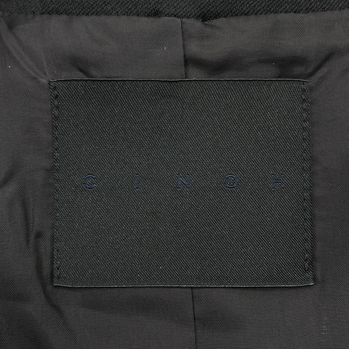 CINOH / チノ NO COLLAR JACKET / パール 装飾 ノーカラー シングル ジャケット / 総裏地