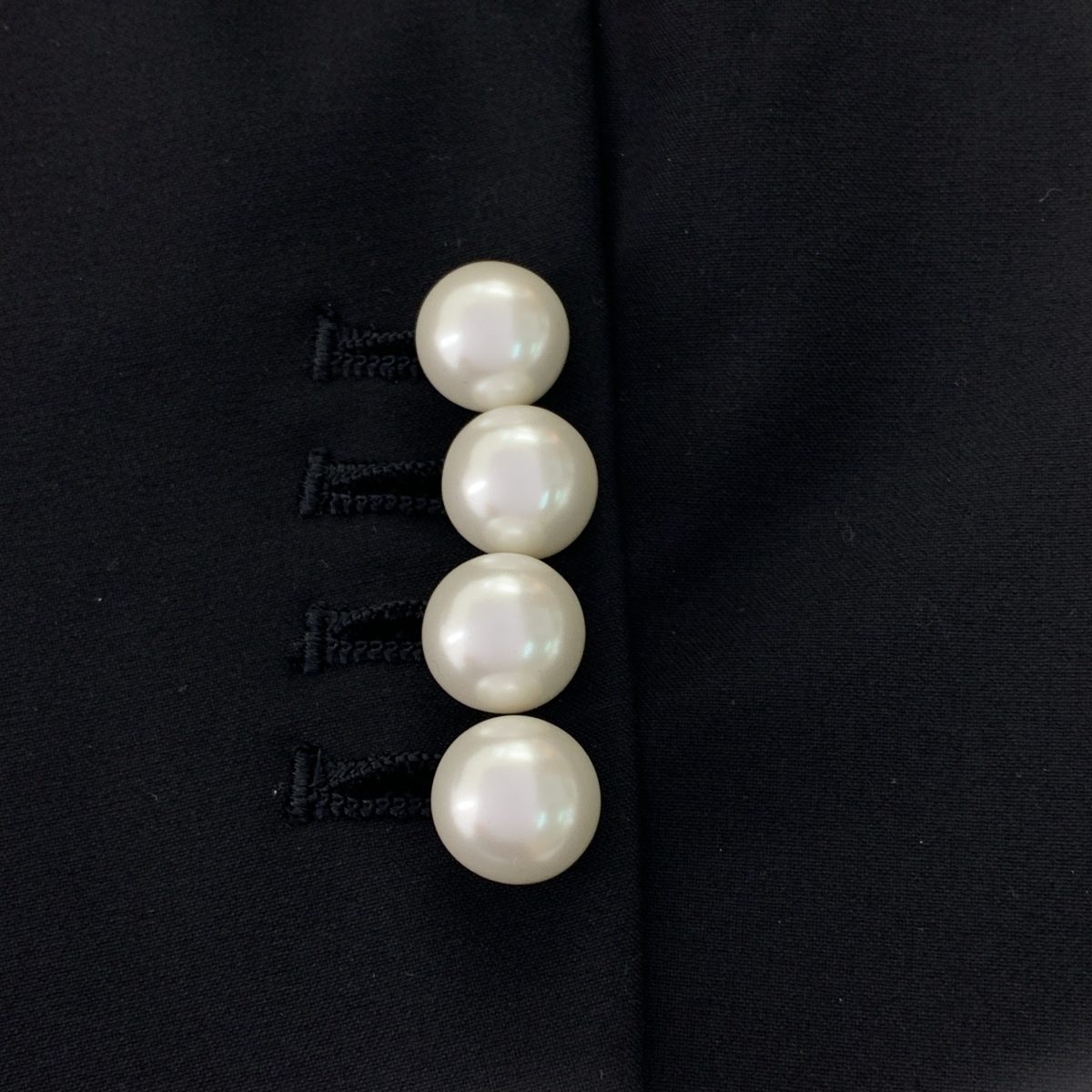 CINOH / チノ NO COLLAR JACKET / パール 装飾 ノーカラー シングル ジャケット / 総裏地