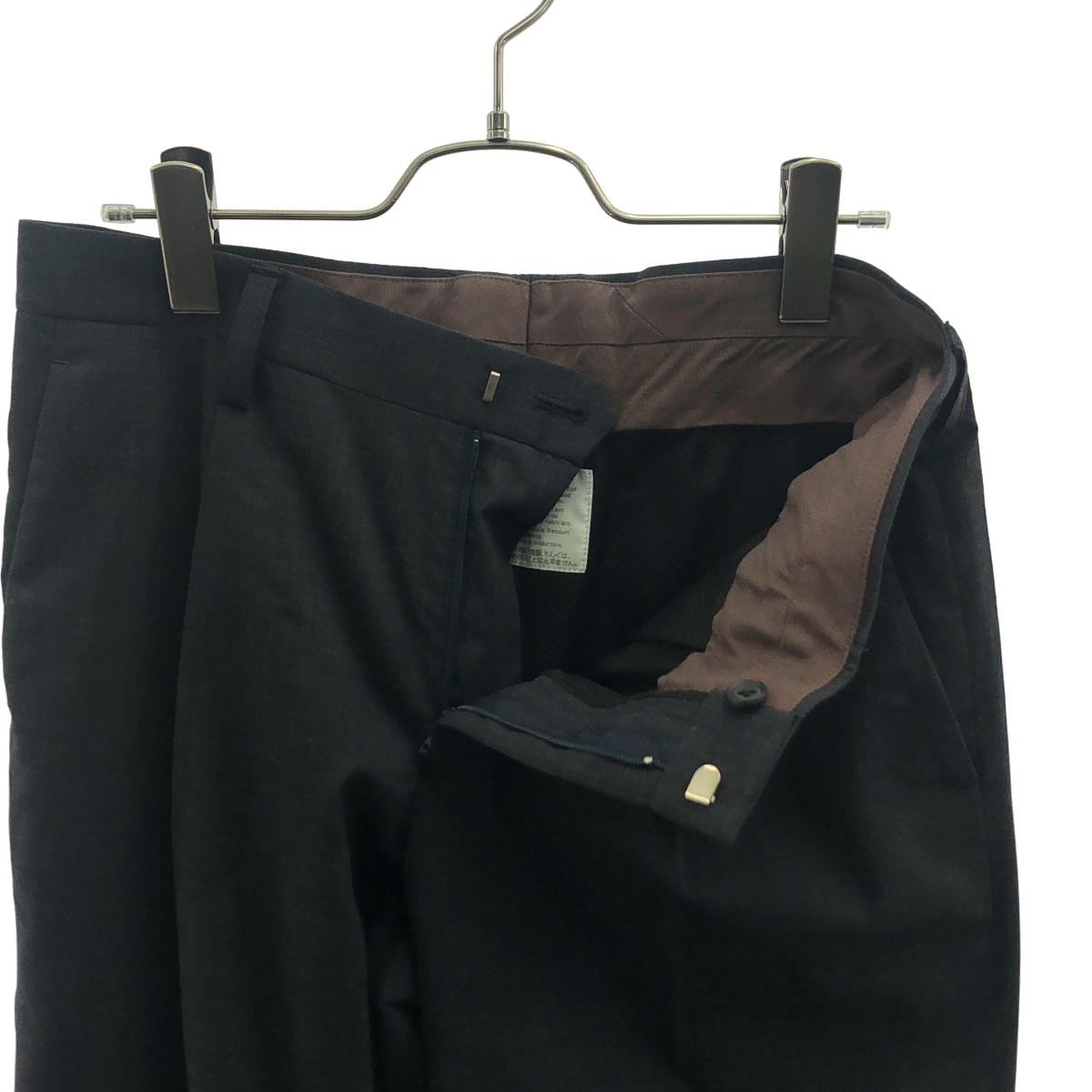 kolor / カラー ウーリータフタ メッシュレイヤード タックパンツ