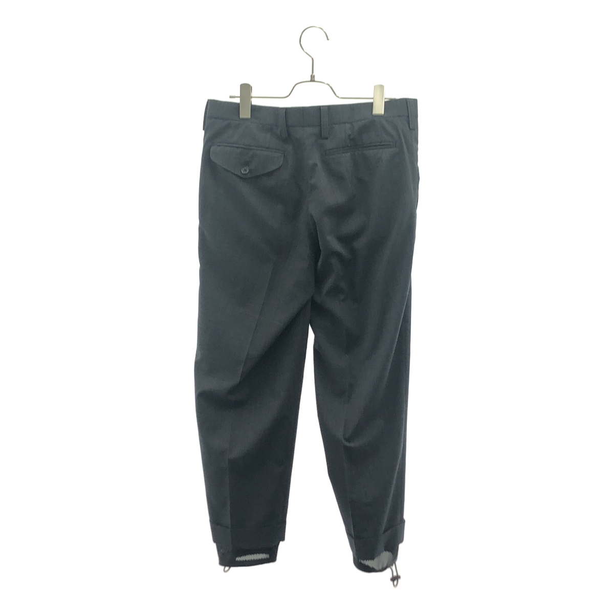 kolor / カラー ウーリータフタ メッシュレイヤード タックパンツ