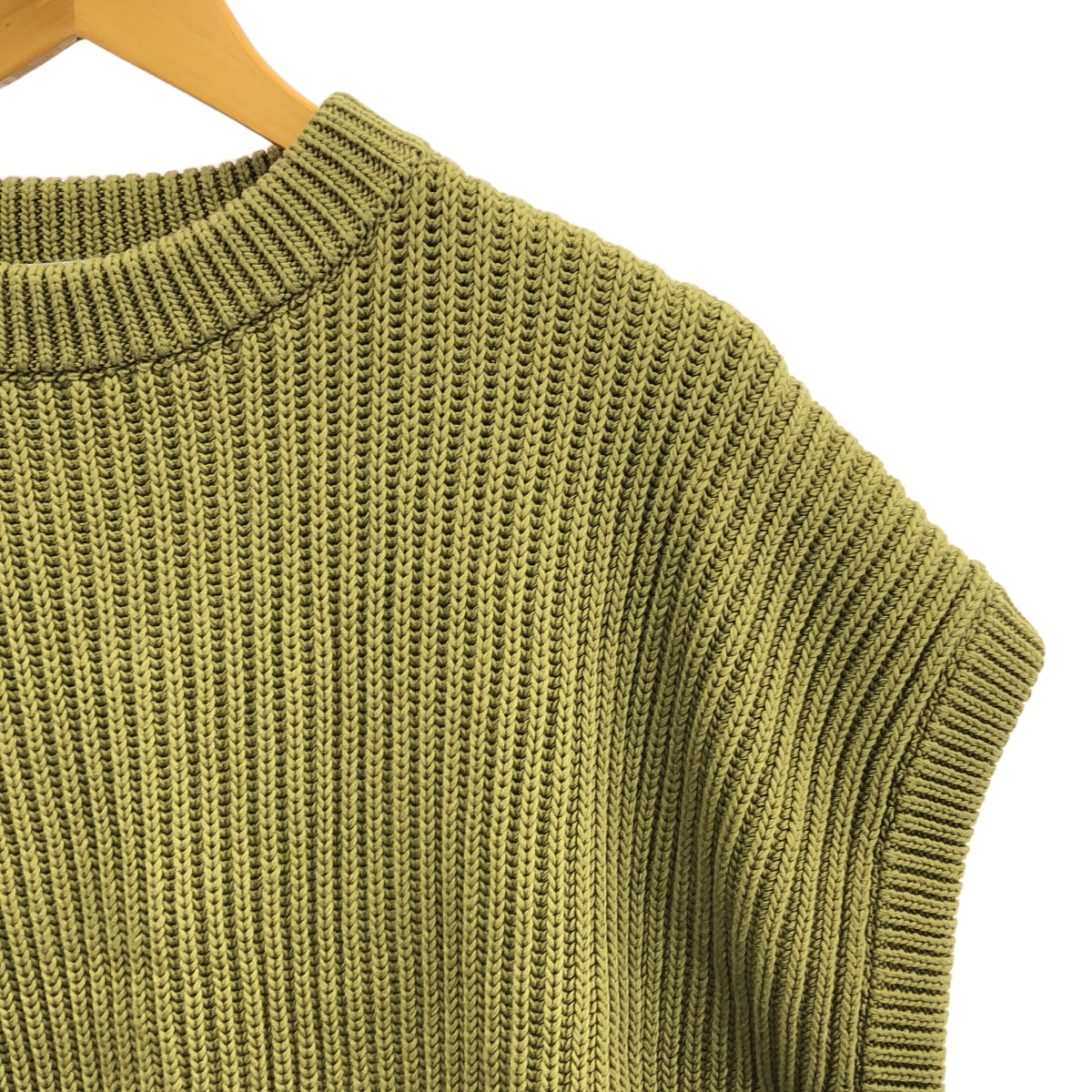 Cristaseya / クリスタセヤ LARGE GILET ラージジレ コットン リブニット ベスト