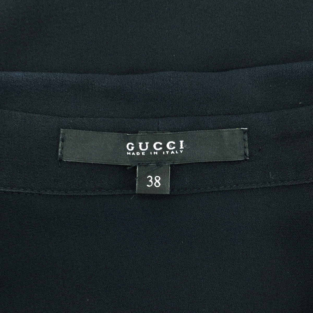 GUCCI / グッチ リボン付カラー プリーツ シルク ワンピース