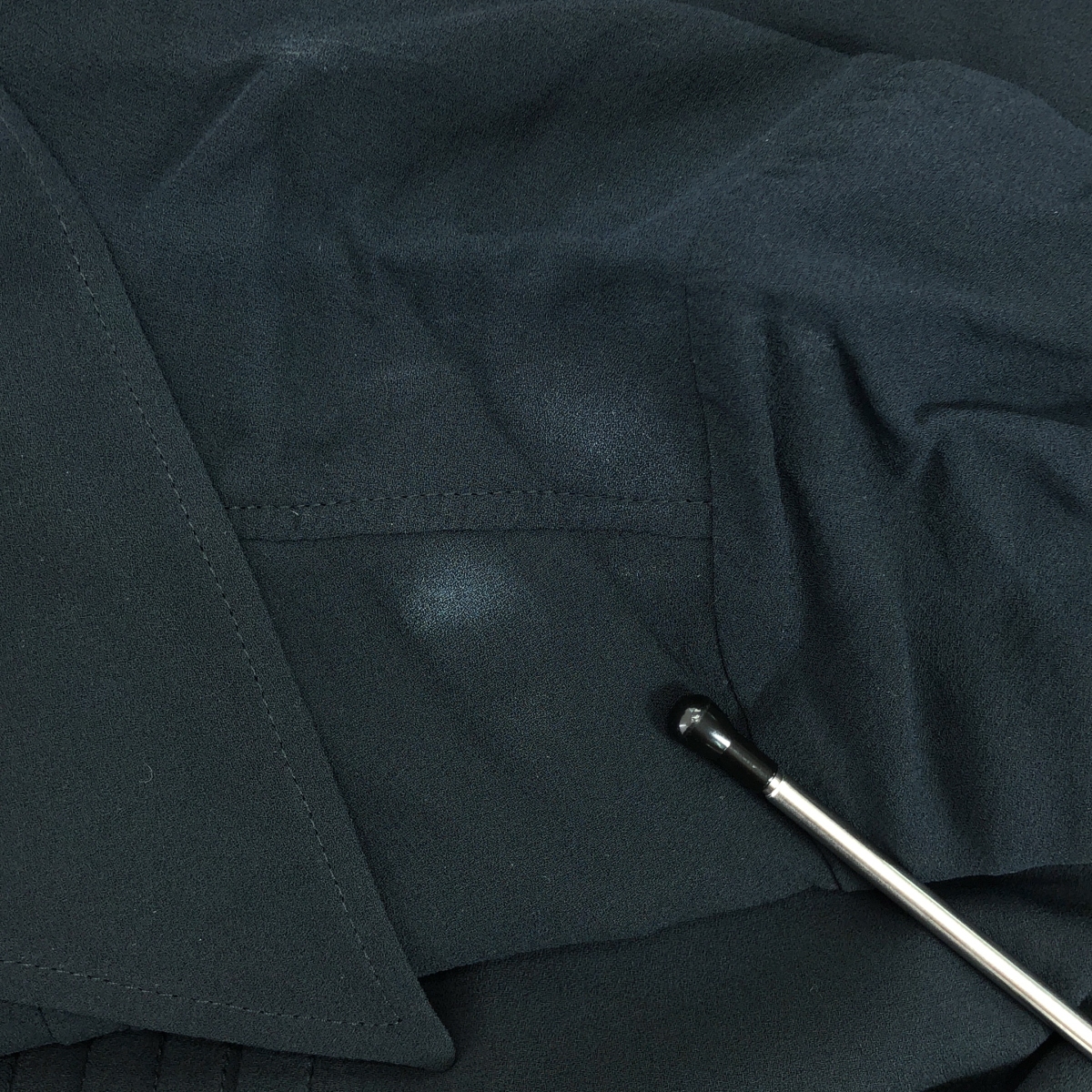 GUCCI / グッチ リボン付カラー プリーツ シルク ワンピース