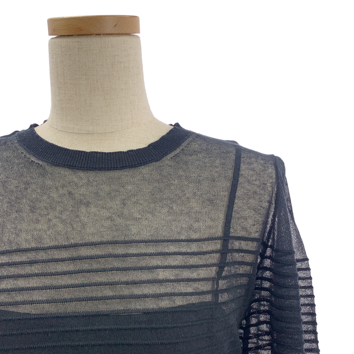 RED VALENTINO / レッドヴァレンティノ コットン混 ボーダー ニット ワンピース