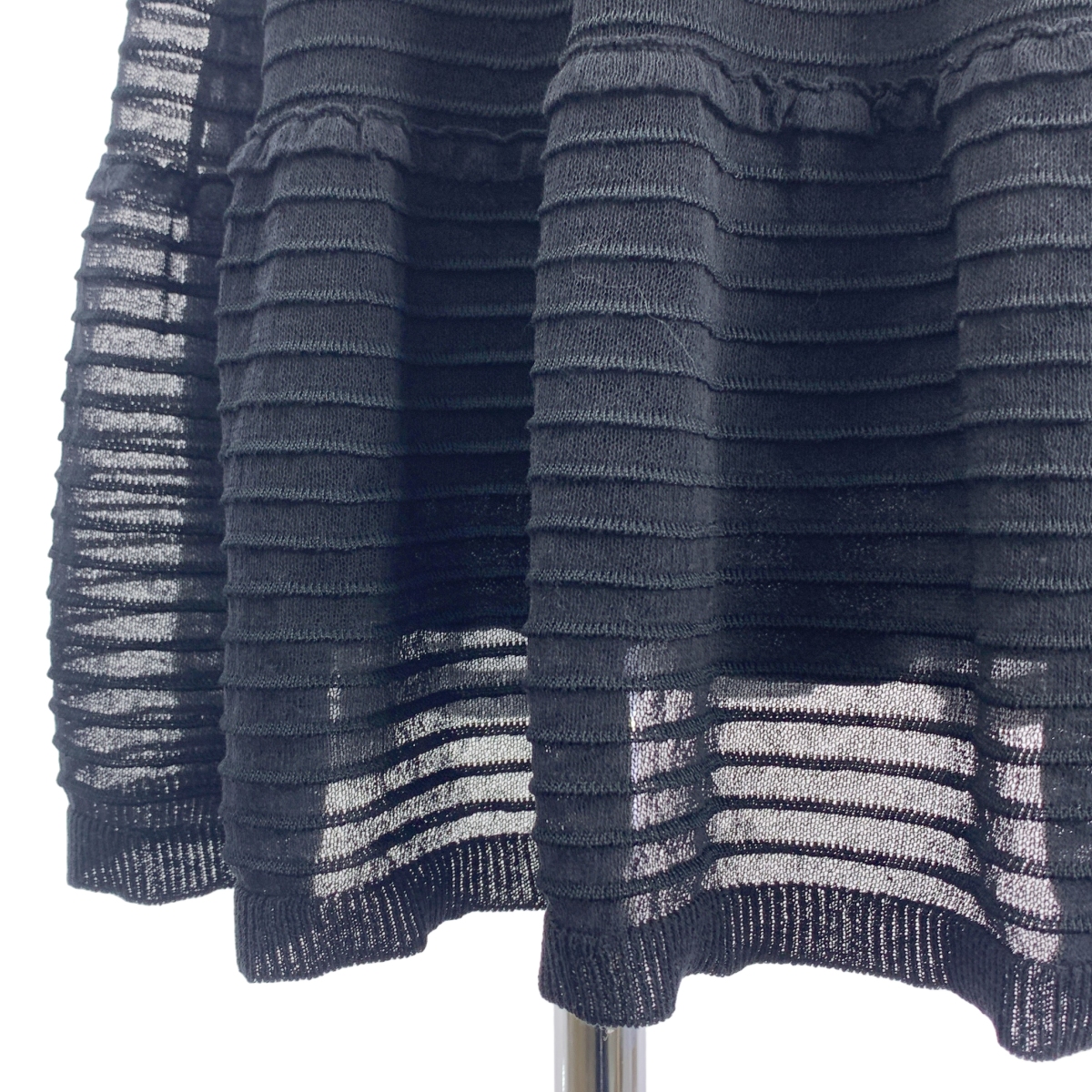 RED VALENTINO / レッドヴァレンティノ コットン混 ボーダー ニット ワンピース