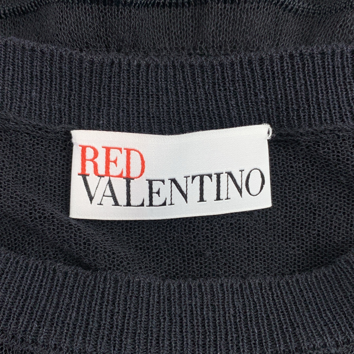 RED VALENTINO / レッドヴァレンティノ コットン混 ボーダー ニット ワンピース