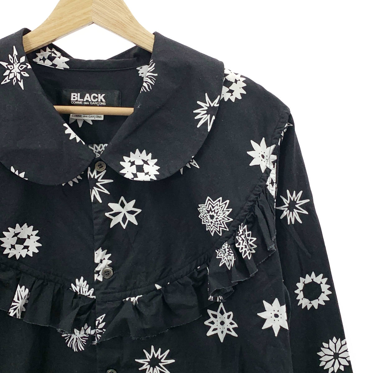 BLACK COMME des GARCONS / ブラックコムデギャルソン × Filip Pagowski / Ruffled Shirt ラウンドカラーシャツ
