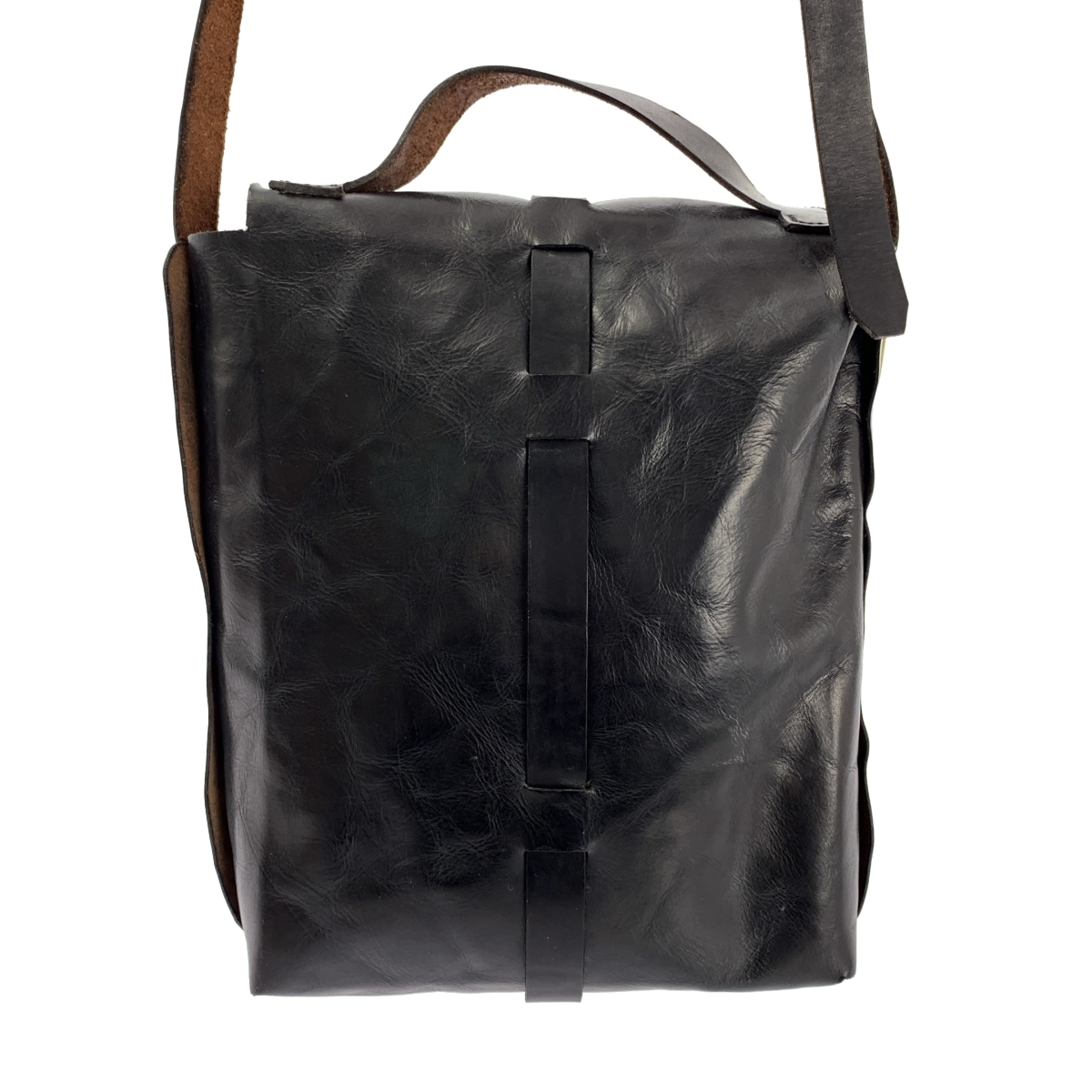 MUNOZ VRANDECIC / ムニョスブランデシック 2Way レザー フラップ トート ショルダーバッグ