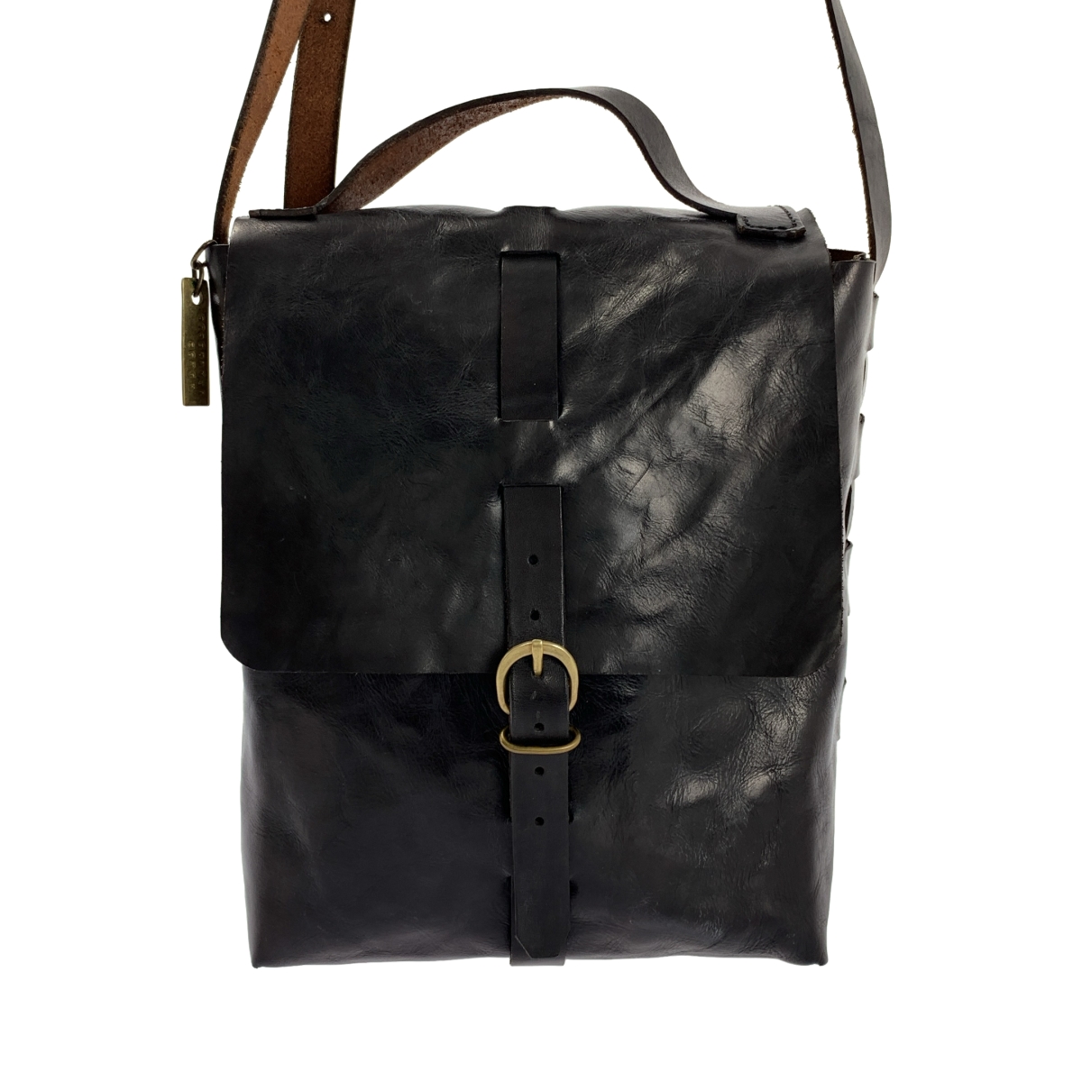 MUNOZ VRANDECIC / ムニョスブランデシック 2Way レザー フラップ トート ショルダーバッグ