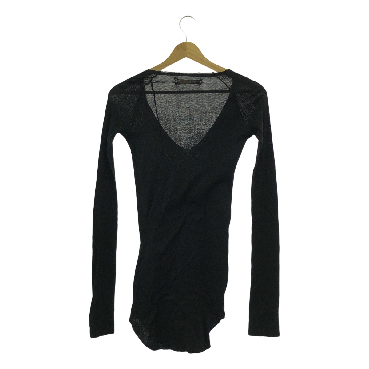 IF SIX WAS NINE / イフシックスワズナイン コットン カットオフ シアー Vネックトップス