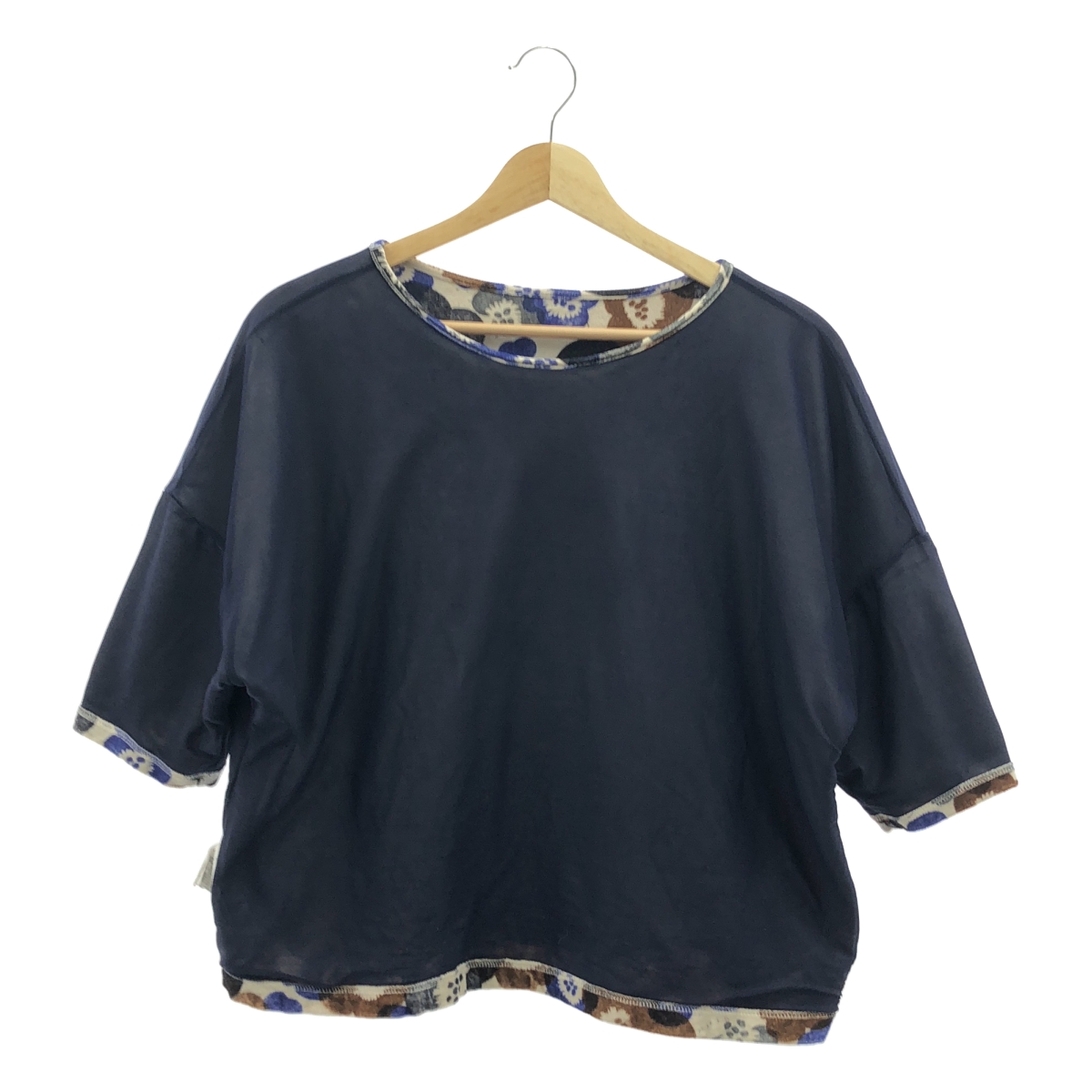 mina perhonen / ミナペルホネン millefiori / 総柄 クルーネック トップス / 総裏地