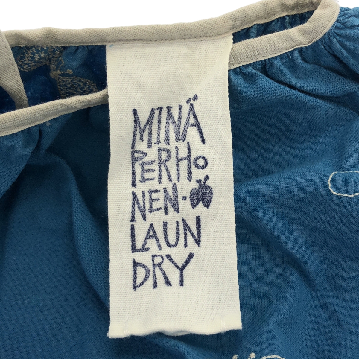 mina perhonen / ミナペルホネン choucho / ちょうちょ エンブロイダリー ギャザー ボリューム ワンピース