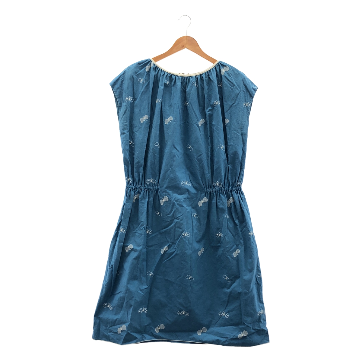 mina perhonen / ミナペルホネン choucho / ちょうちょ エンブロイダリー ギャザー ボリューム ワンピース