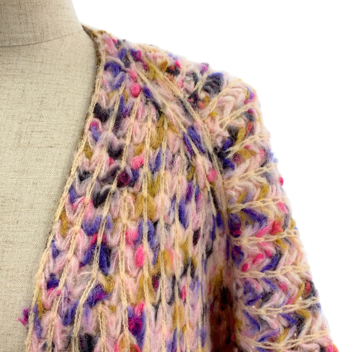 その他 モヘヤ ウール ニット ロング カーディガン コーディガン