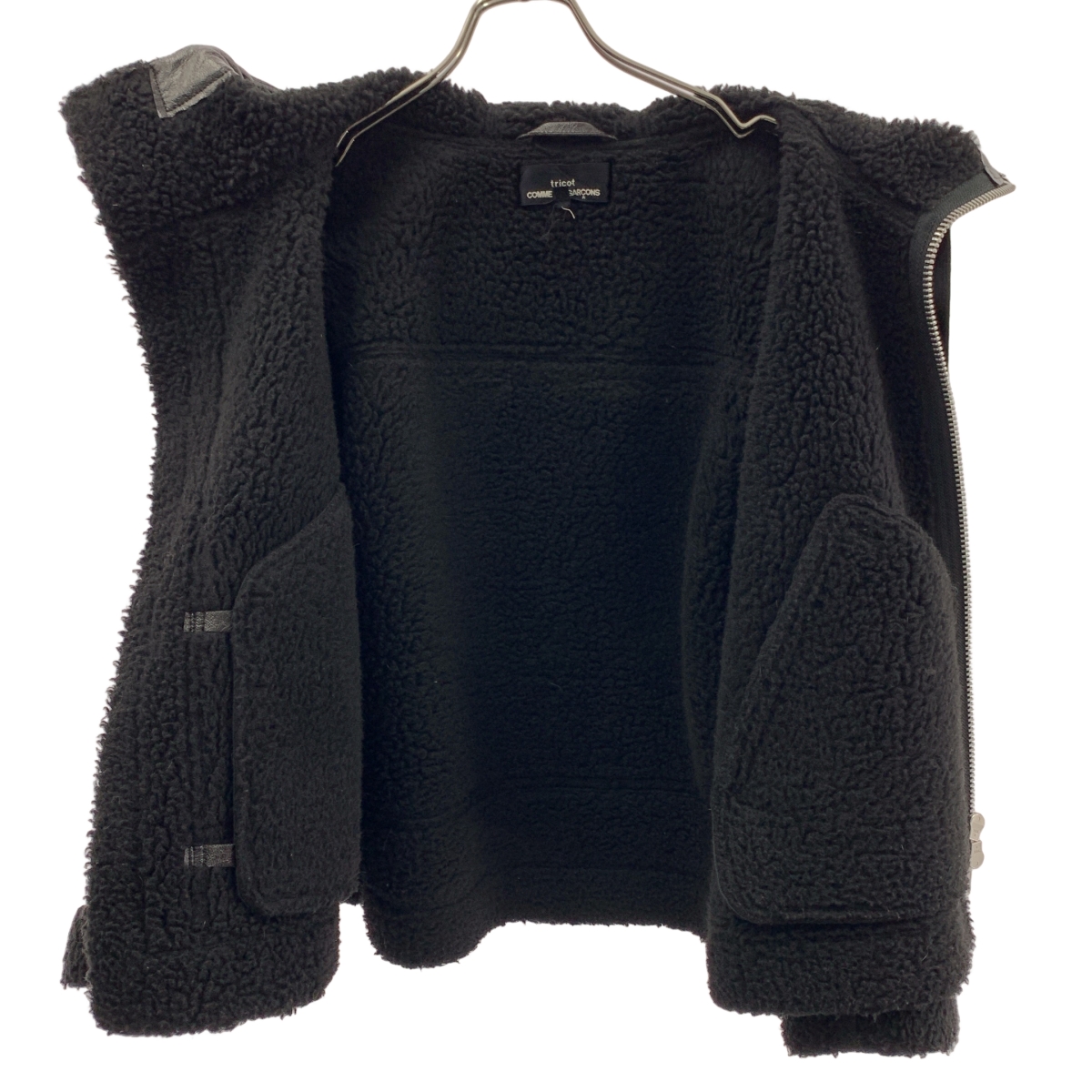 tricot COMME des GARCONS / トリココムデギャルソン フェイクレザー ボア ジャケット フーディ