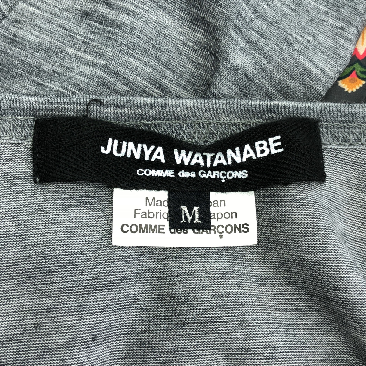 JUNYA WATANABE / ジュンヤワタナベ 花柄プリーツ切替 ポリエステルウール カットソー
