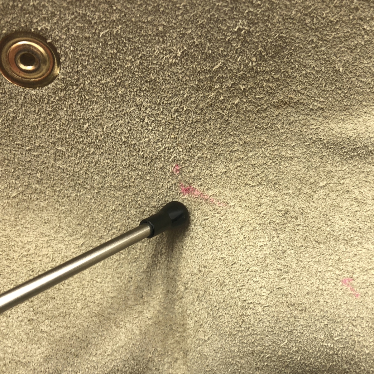 ANYA HINDMARCH / アニヤハインドマーチ レザー パンチング スマイル ハンド トートバッグ