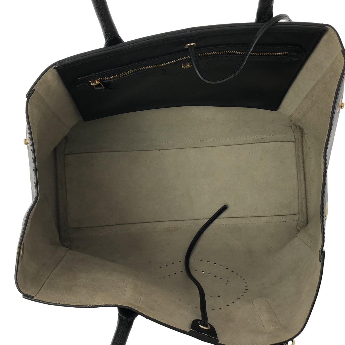 ANYA HINDMARCH / アニヤハインドマーチ レザー パンチング スマイル ハンド トートバッグ