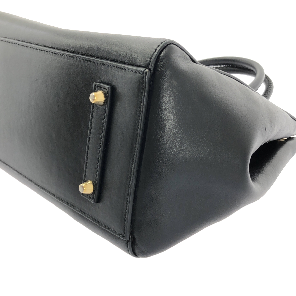 ANYA HINDMARCH / アニヤハインドマーチ レザー パンチング スマイル ハンド トートバッグ