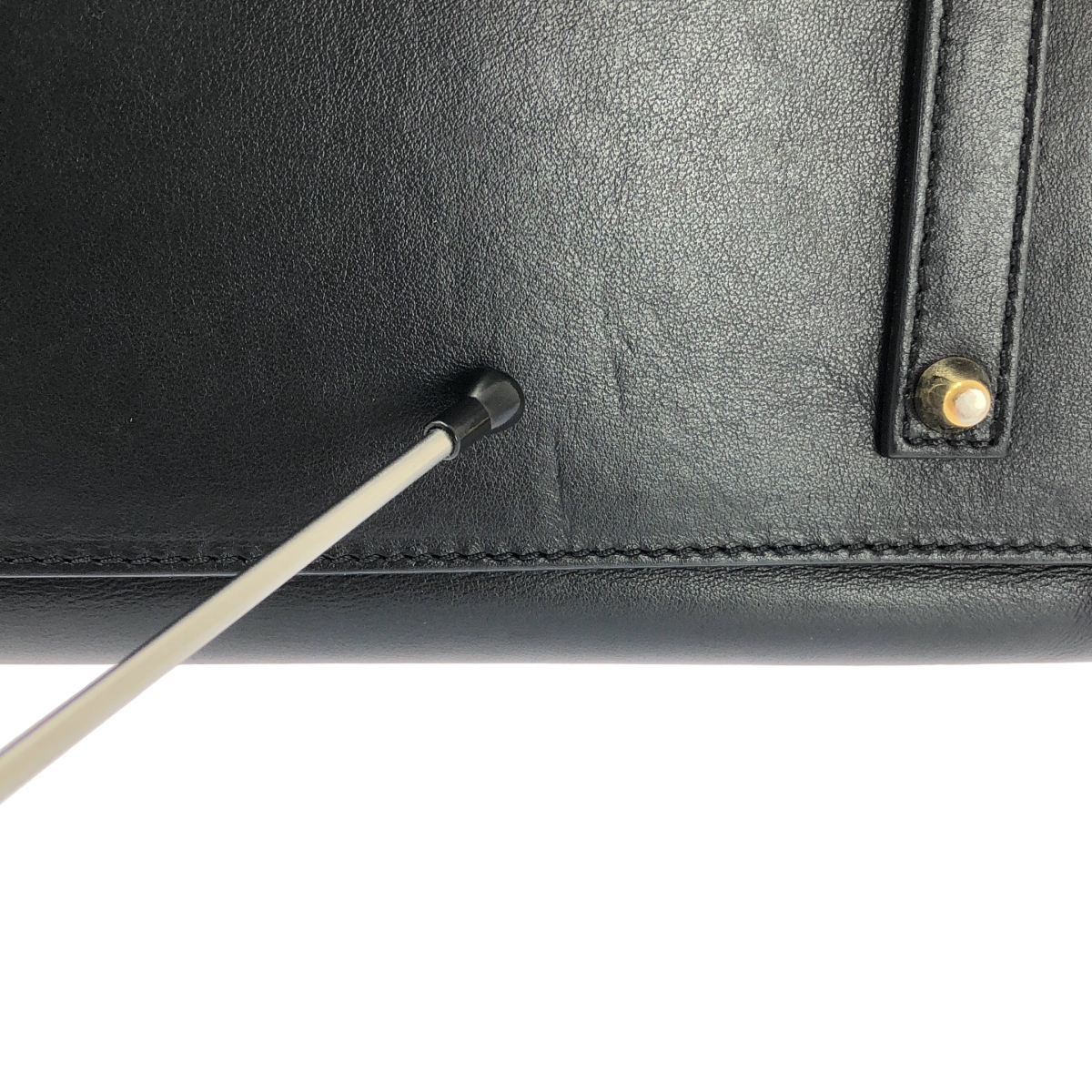 ANYA HINDMARCH / アニヤハインドマーチ レザー パンチング スマイル ハンド トートバッグ