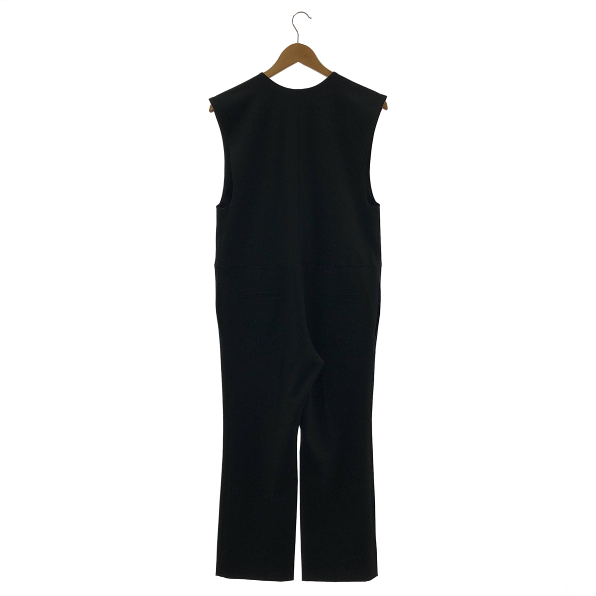 その他 ストレッチ ポケット付き ノースリーブ オールインワン ワンピース