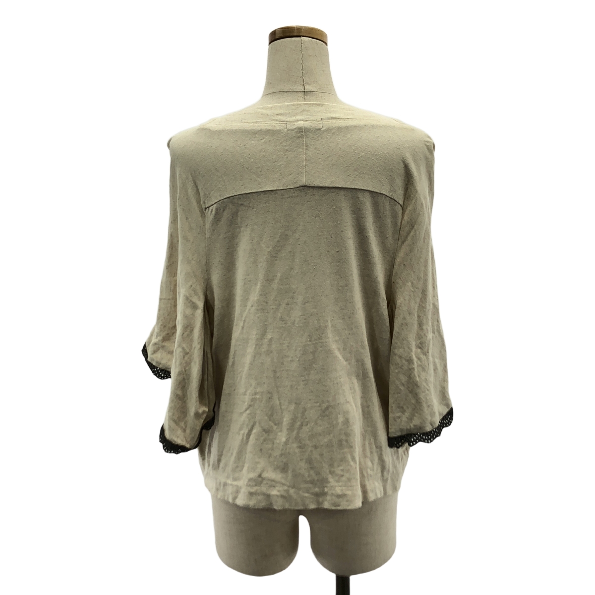 tricot COMME des GARCONS / トリココムデギャルソン コットン リネン レース フリル スリーブ カットソー