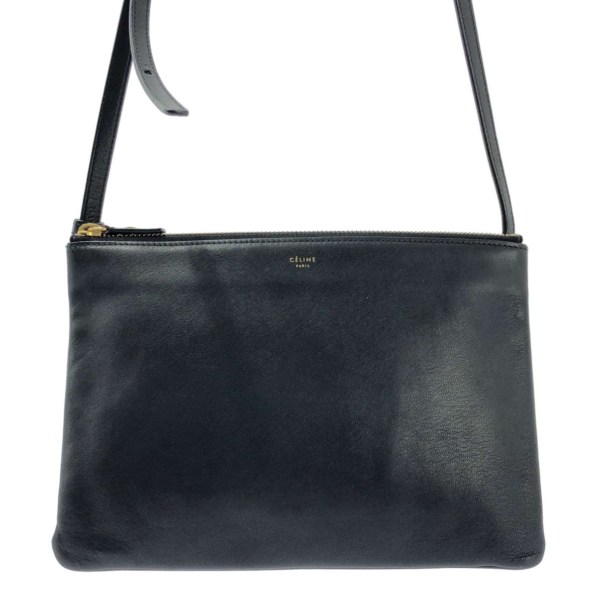 CELINE / セリーヌ by Phoebe Philo フィービー / トリオ ラージ レザー ロゴ ショルダーバッグ