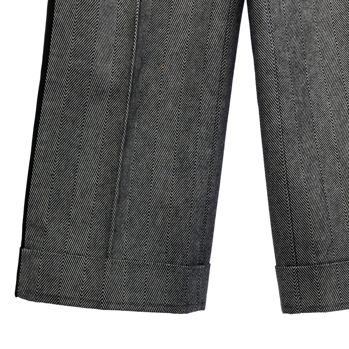 JUNYA WATANABE COMME des GARCONS / ジュンヤワタナベ コットン ヘリンボーン サイドライン パンツ