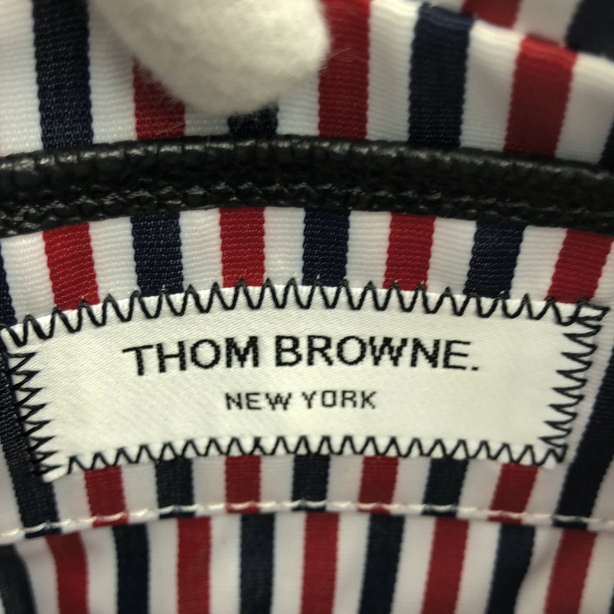 THOM BROWNE / トムブラウン ペブルグレイン ミニヘクター ドッグ ハンドバッグ