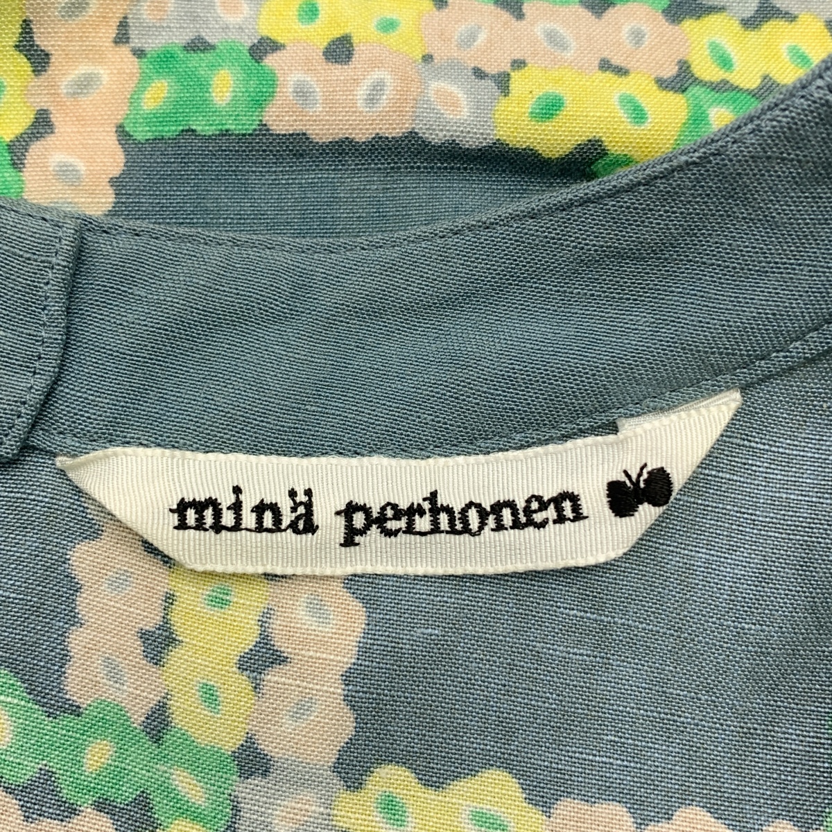 mina perhonen / ミナペルホネン flower gate フラワーゲート / 半袖 レーヨンリネン ブラウス