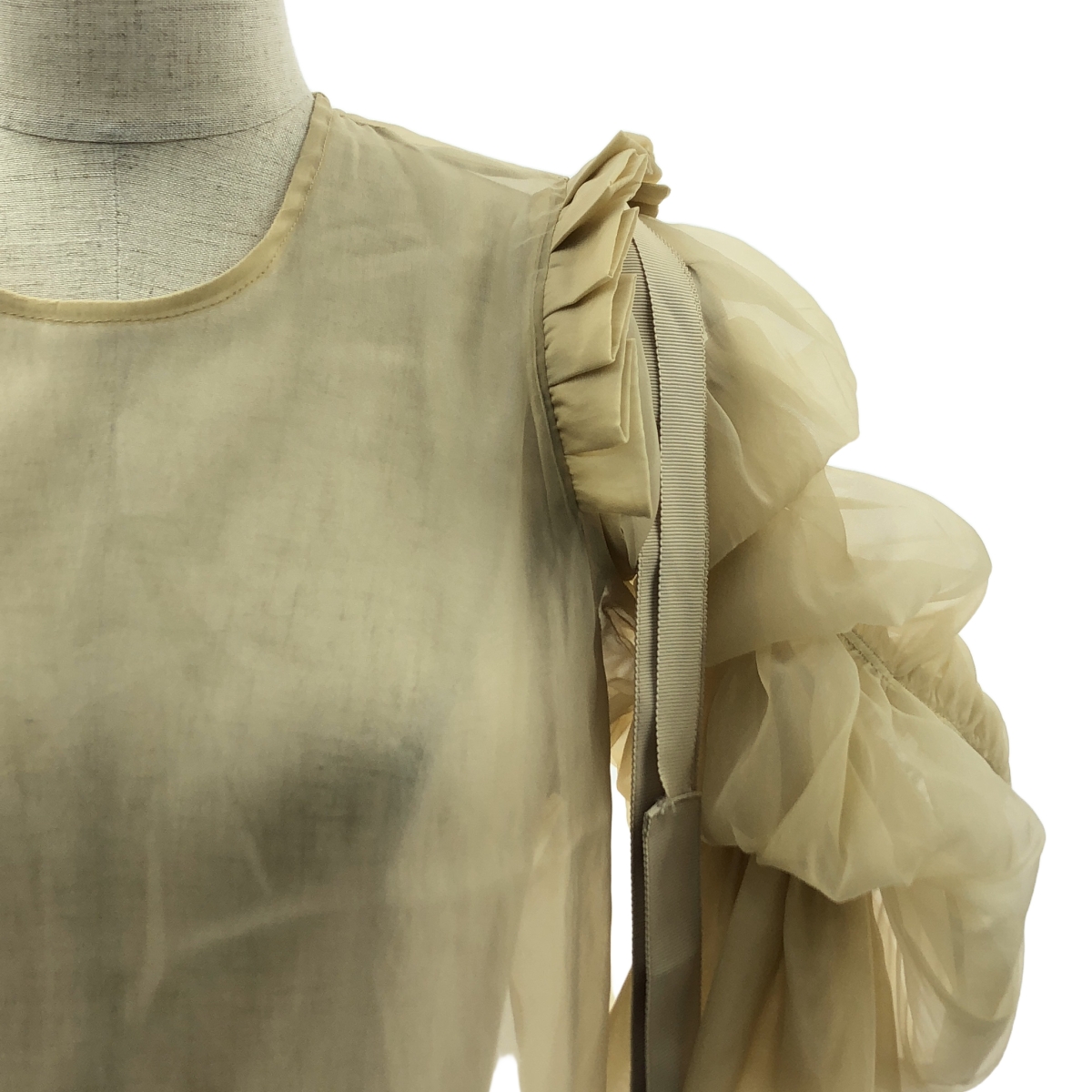 その他 シアー ボリュームスリーブ ブラウス トップス