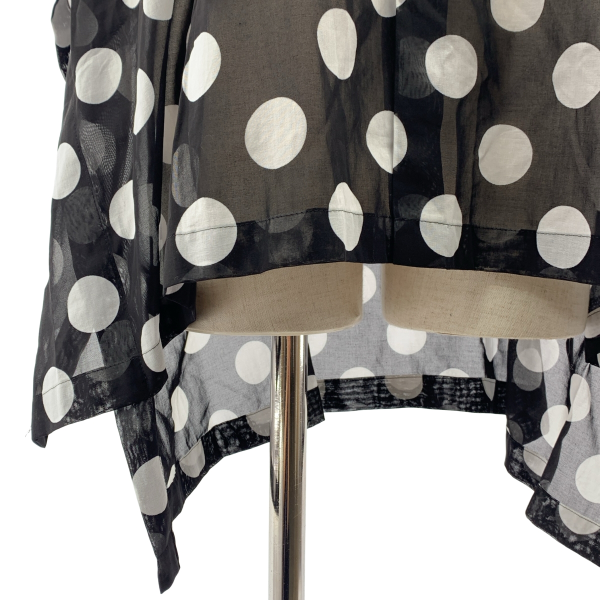 JUNYA WATANABE COMME des GARCONS / ジュンヤワタナベ ドット 変形 シアー オーバー シャツ ブラウス