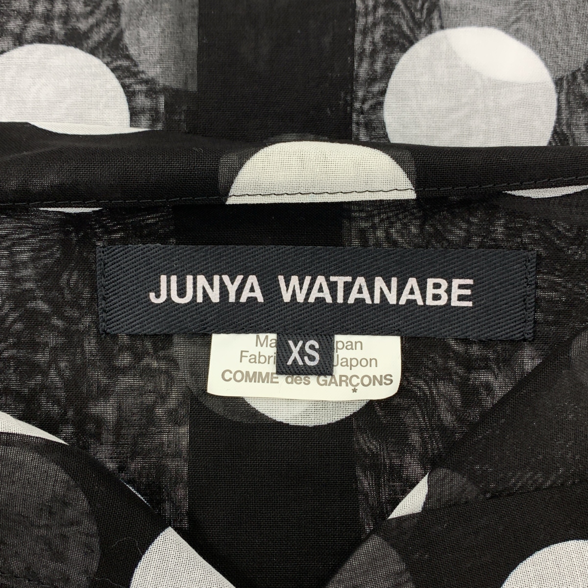 JUNYA WATANABE COMME des GARCONS / ジュンヤワタナベ ドット 変形 シアー オーバー シャツ ブラウス