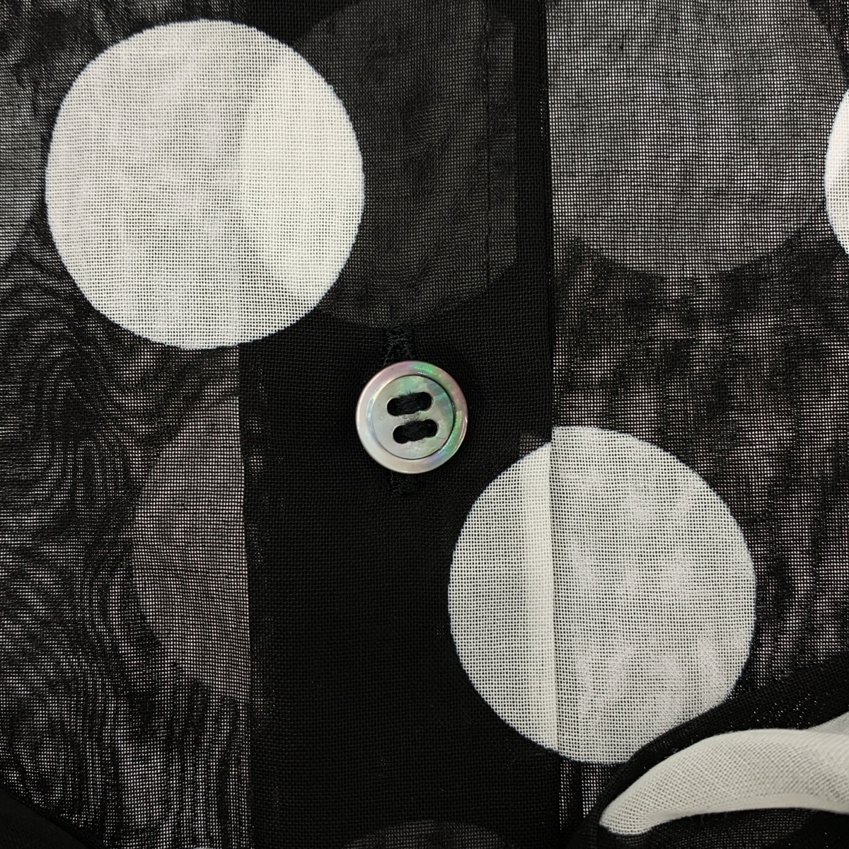 JUNYA WATANABE COMME des GARCONS / ジュンヤワタナベ ドット 変形 シアー オーバー シャツ ブラウス