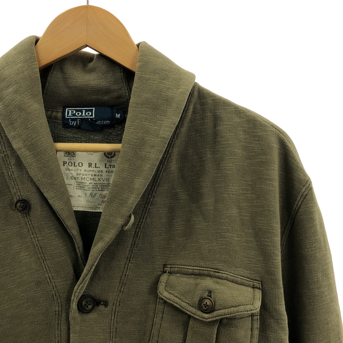 その他 コットン ショールカラー カーディガン