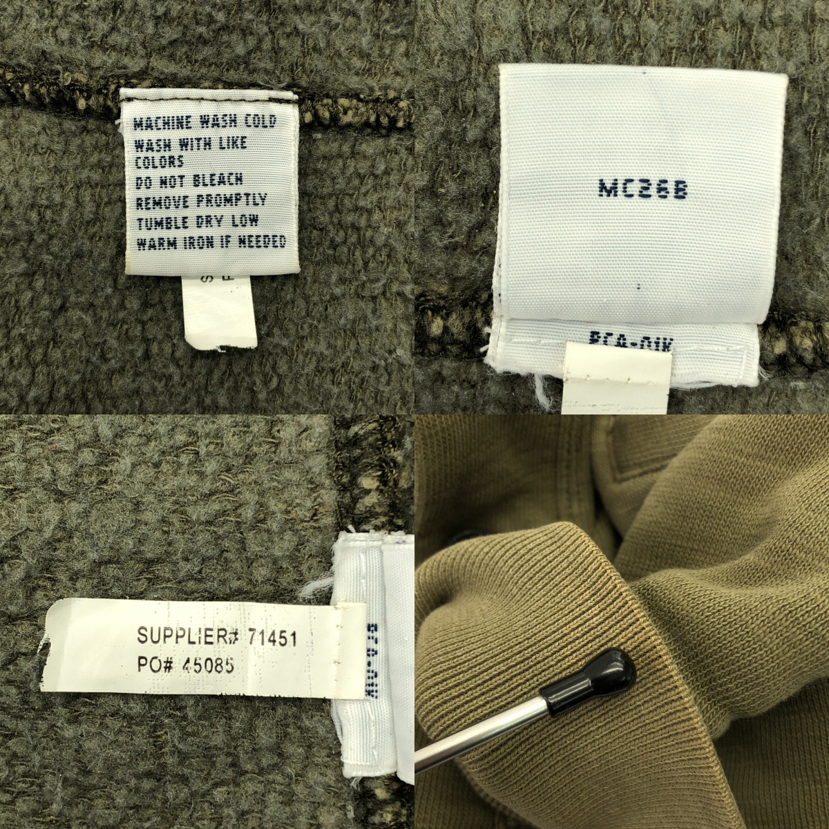 その他 コットン ショールカラー カーディガン