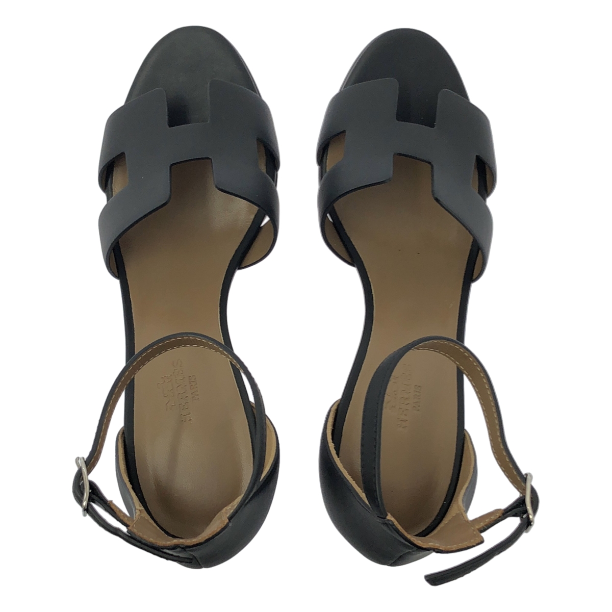 HERMES / エルメス LEGEND レジェンド レザー ウェッジソールサンダル