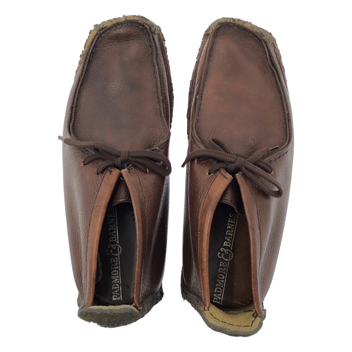 Padmore&Barnes / パドモア&バーンズ クレープソール レザー モカシン ワラビーブーツ