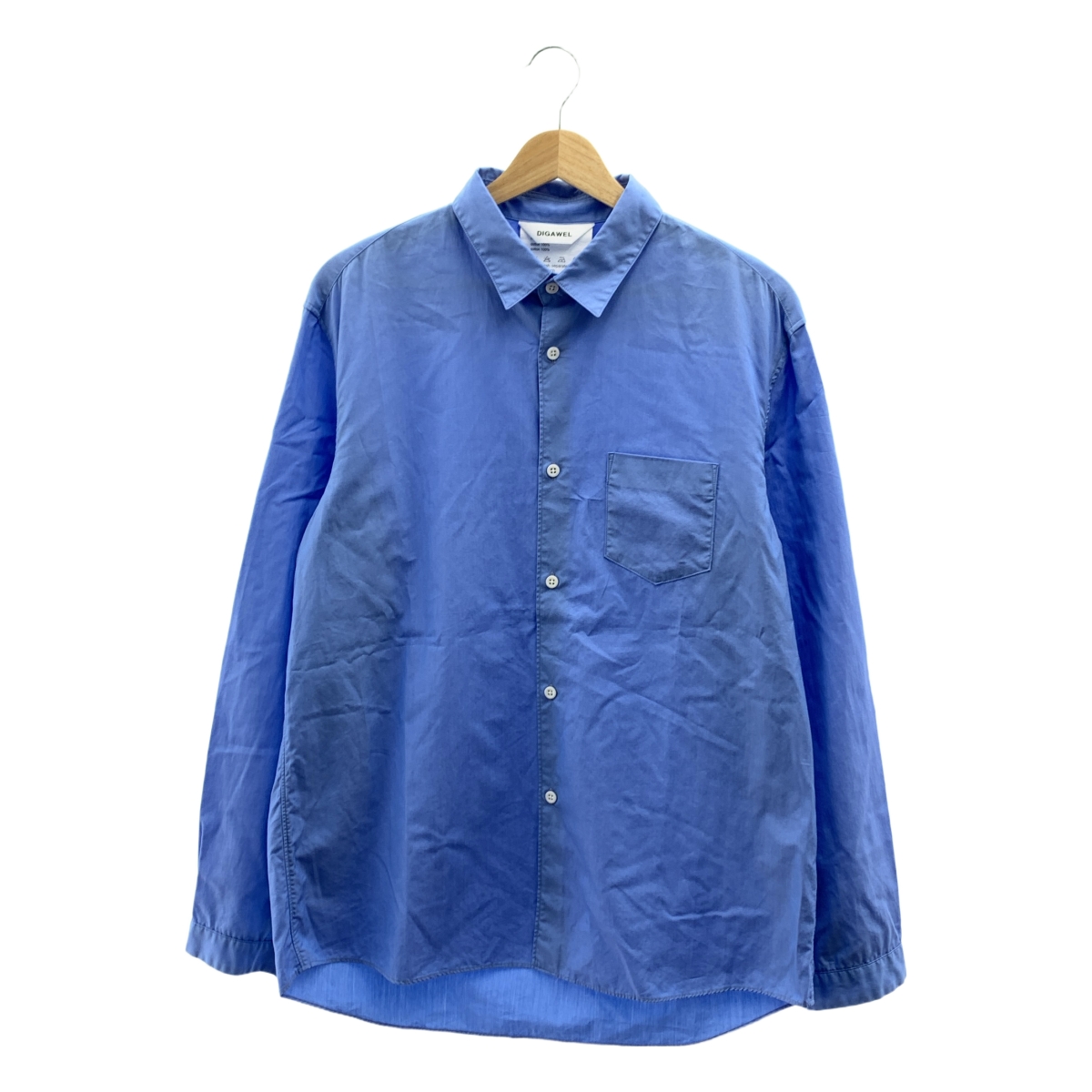 DIGAWEL / ディガウェル アームニット切替 コットン シャツ