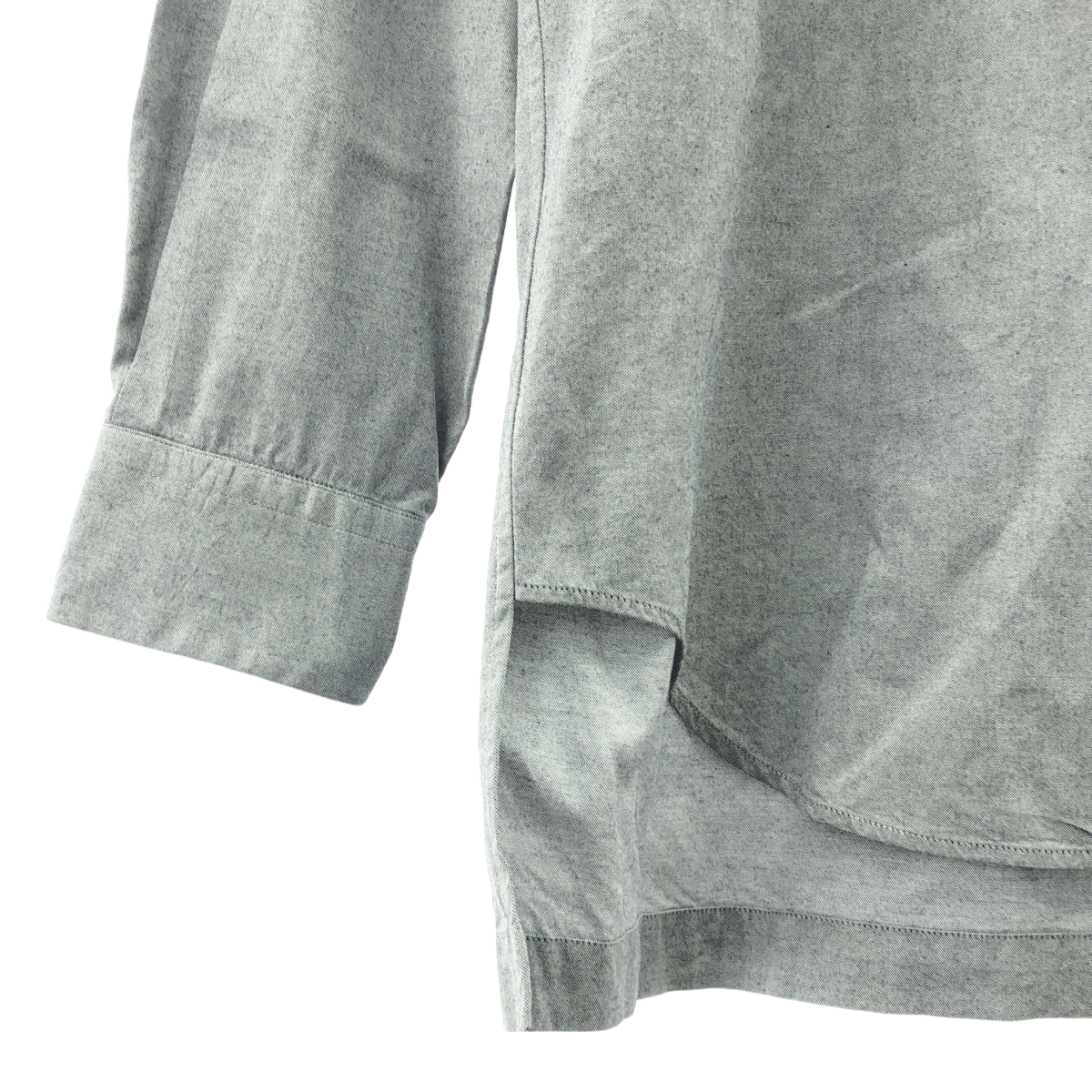 その他 コットンオックス ノーカラーシャツ