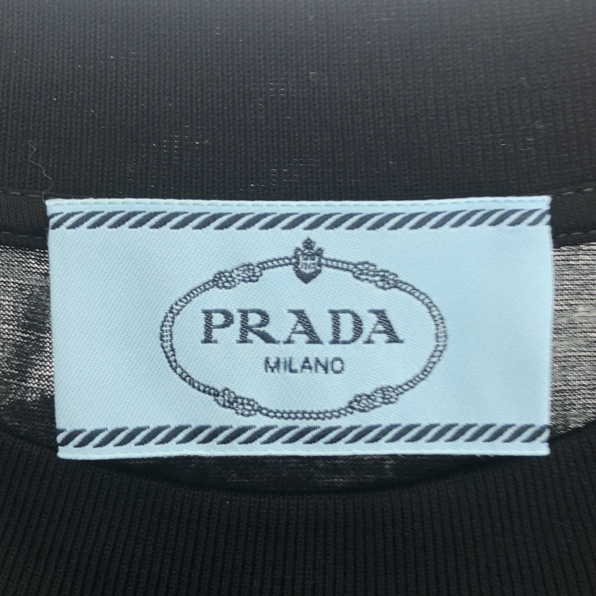 PRADA / プラダ トライアングル 三角ロゴパッチ リッププリント 切替 ワンピース