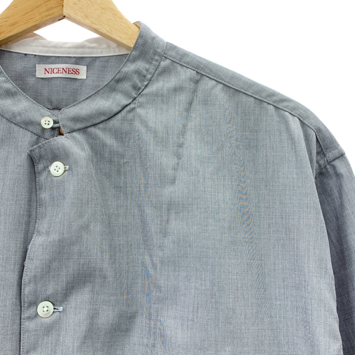 NICENESS / ナイスネス C.CHAD End-on-End Chambray Shirt Jacket コットン バンドカラーシャツ