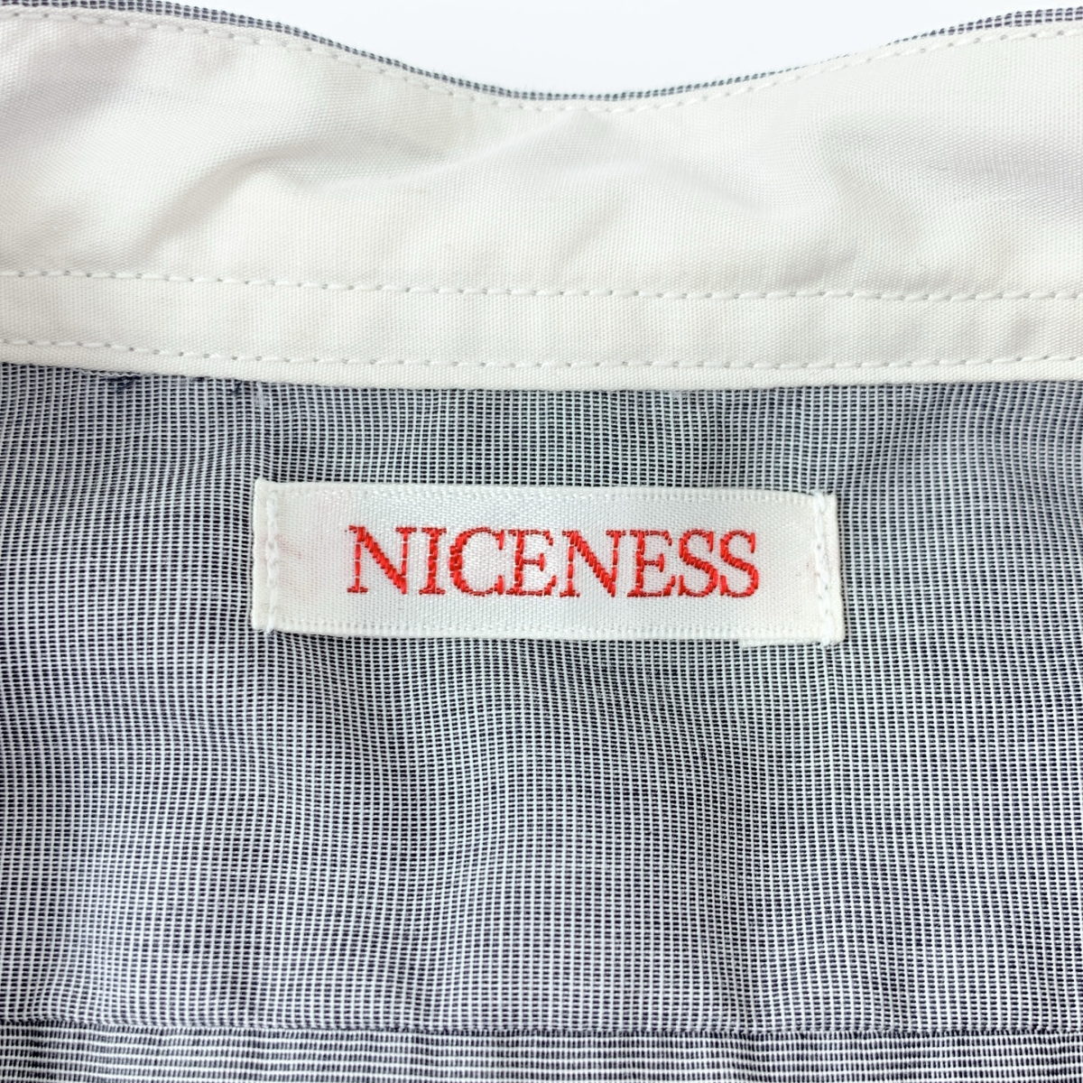 NICENESS / ナイスネス C.CHAD End-on-End Chambray Shirt Jacket コットン バンドカラーシャツ