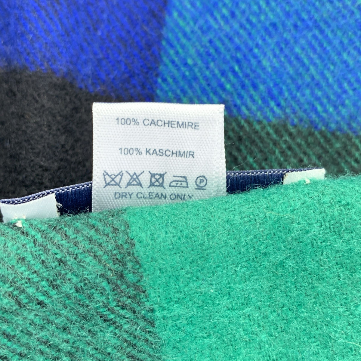 JOHNSTONS OF ELGIN / ジョンストンズオブエルガン カシミヤ チェック 大判 フリンジ ストール