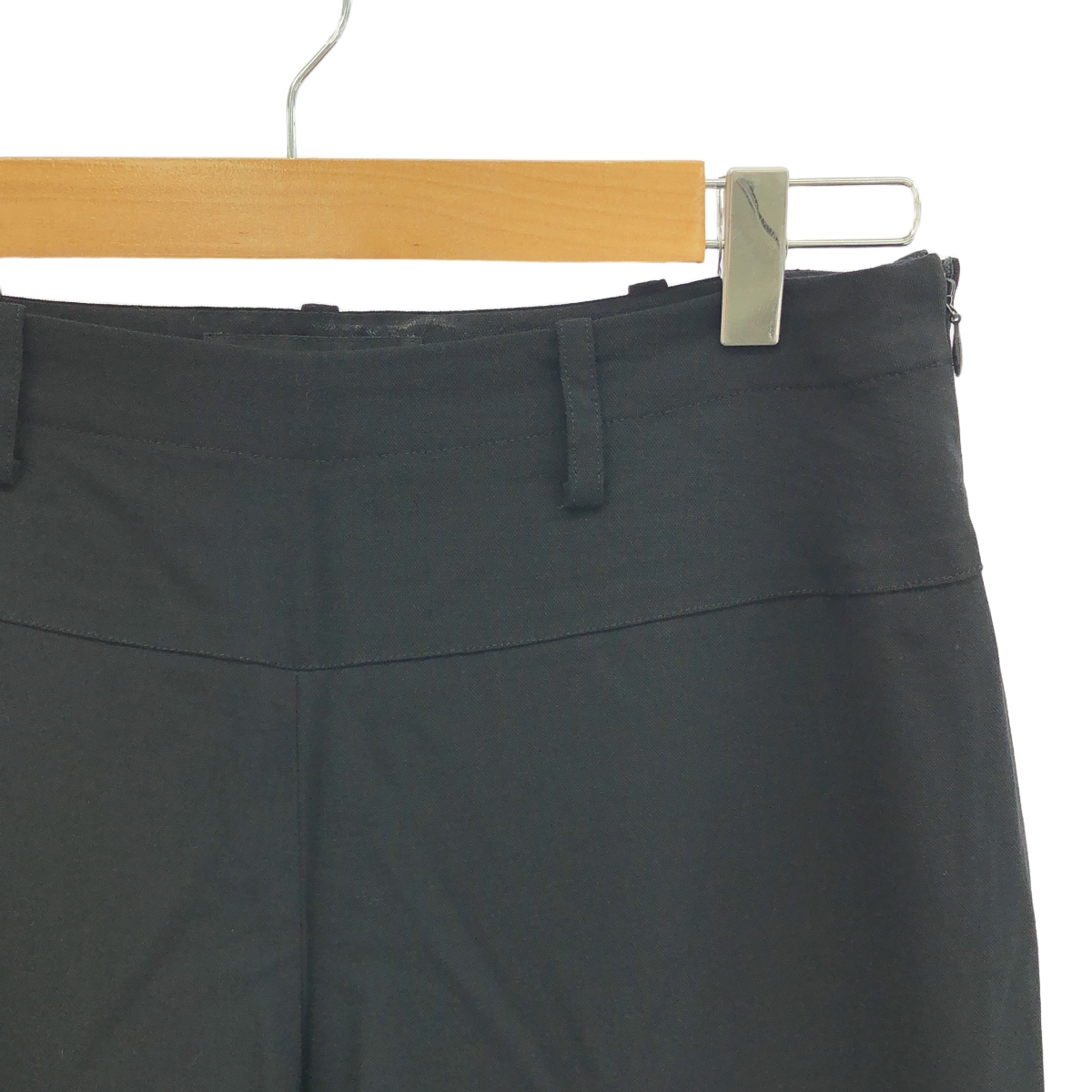 YOHJI YAMAMOTO +NOIR / ヨウジヤマモトプリュスノアール サイドジップ 裾スリット スラックス パンツ