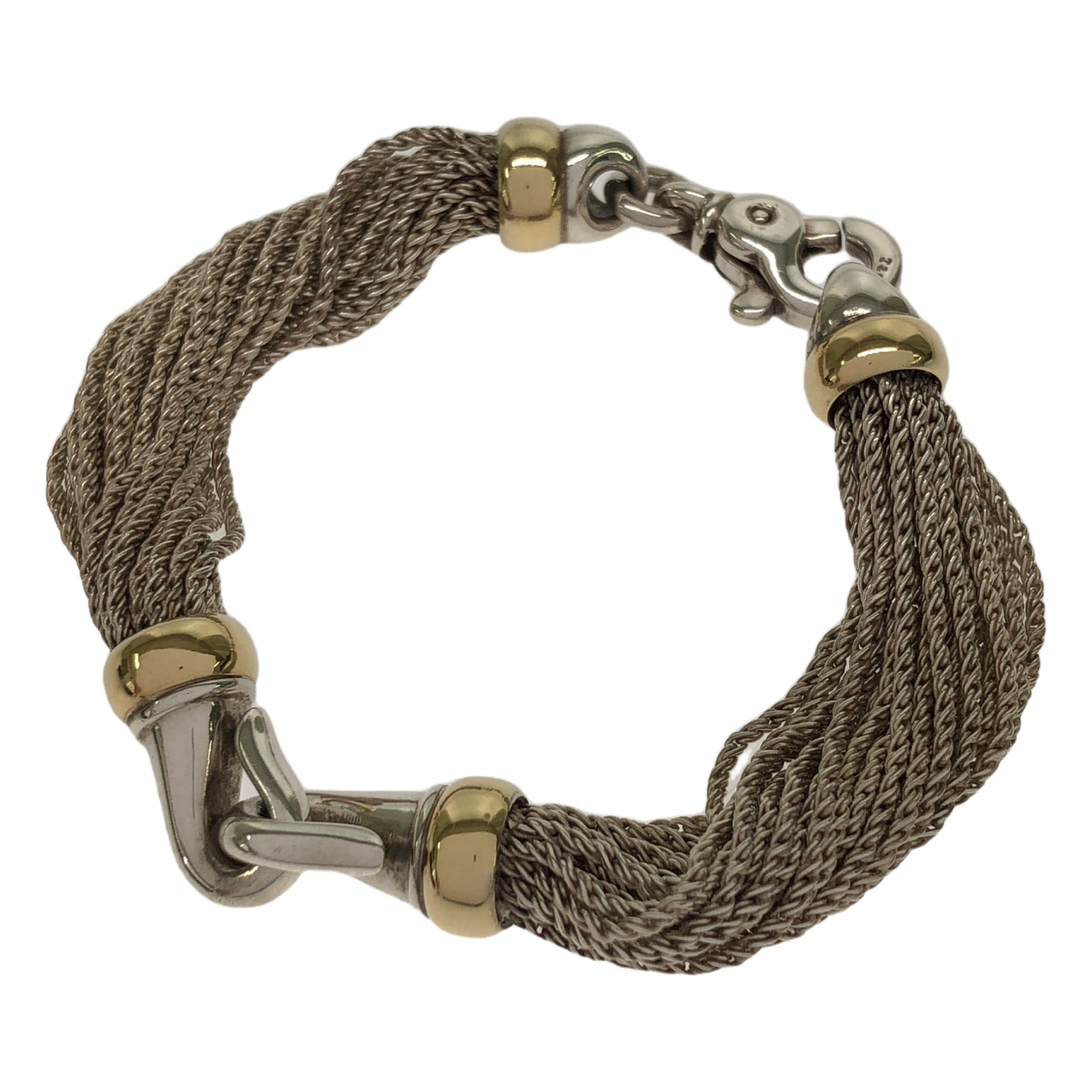 Tiffany & Co / ティファニー 1990s ヴィンテージ シルバー925 / YG マルチストランド チェーンブレスレット