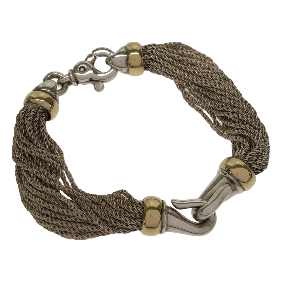 Tiffany & Co / ティファニー 1990s ヴィンテージ シルバー925 / YG マルチストランド チェーンブレスレット