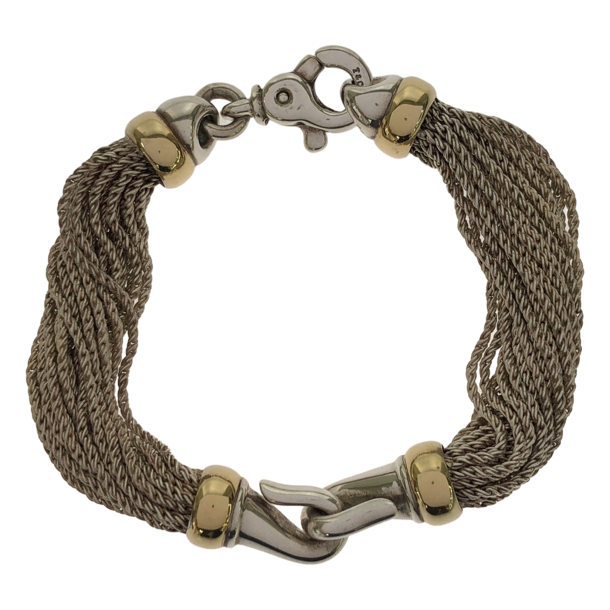 Tiffany & Co / ティファニー 1990s ヴィンテージ シルバー925 / YG マルチストランド チェーンブレスレット