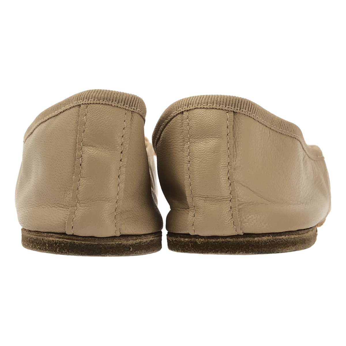 E.PORSELLI / ポルセリE レザー リボン フラット バレエシューズ